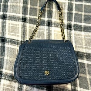 Tori Burch navy blue purse
